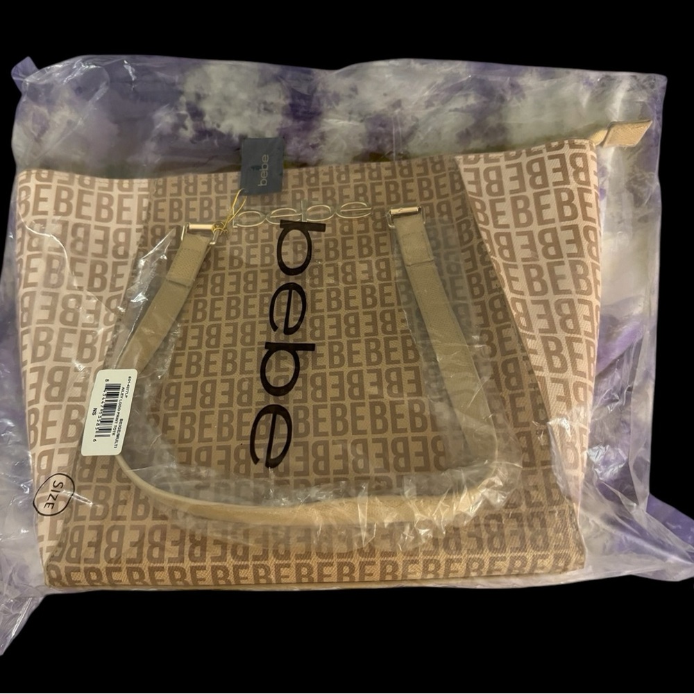 BEBE ailey logo print tote
